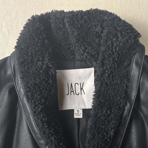 Jack Black Faux Leather Zip-Up Jacket | Women’s Size Small | Stylish Moto Jacket - Picture 3 of 15